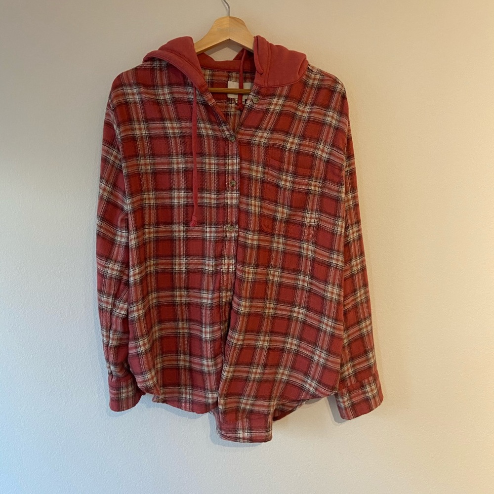 hooded flannel